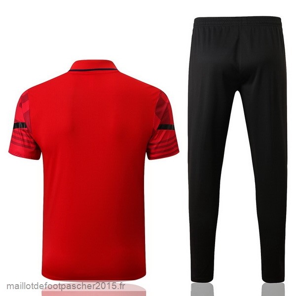 Maillot Foot Achat Ensemble Complet Polo AC Milan 2022 2023 Rouge Noir