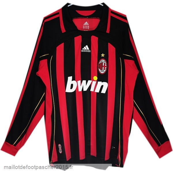 Maillot Foot Achat Domicile Maillot Manches Longues AC Milan Rétro 2006 2007 Rouge