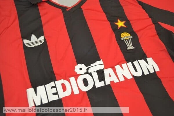 Maillot Foot Achat Domicile Maillot AC Milan Rétro 1990 1991 Rouge