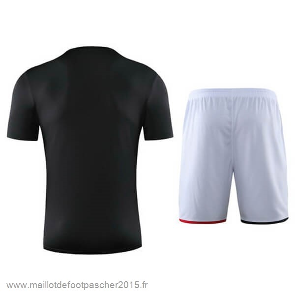 Maillot Foot Achat Entrainement Conjunto Completo AC Milan 2019 2020 Noir Blanc