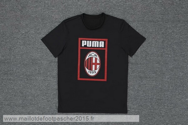 Maillot Foot Achat Entrainement Conjunto Completo AC Milan 2019 2020 Noir Rouge