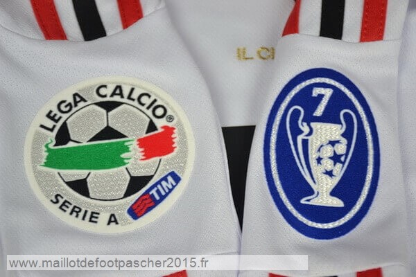 Maillot Foot Achat NO.32 Beckham Exterieur Manches Longues AC Milan Rétro 2008 2009 Blanc