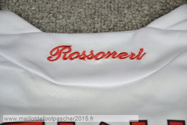 Maillot Foot Achat NO.32 Beckham Exterieur Manches Longues AC Milan Rétro 2008 2009 Blanc