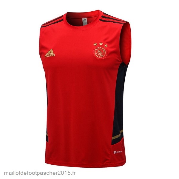 Maillot Foot Achat Entrainement Sans Manches Ajax 2022 2023 Rouge Bleu