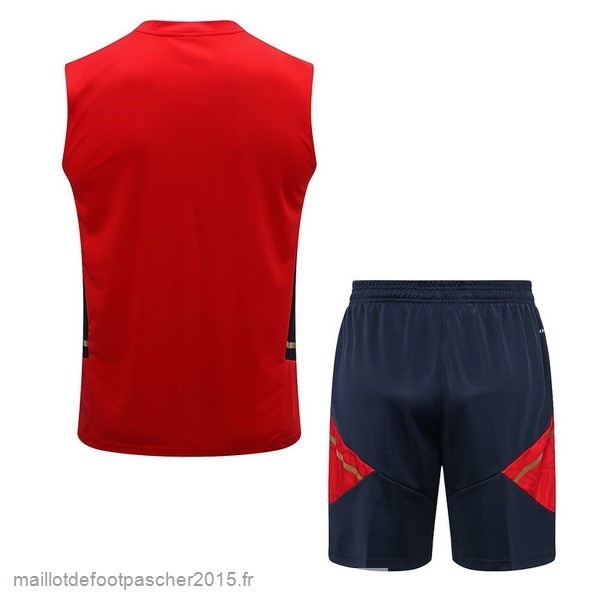 Maillot Foot Achat Entrainement Sans Manches Ensemble Complet Ajax 2022 2023 Rouge Bleu