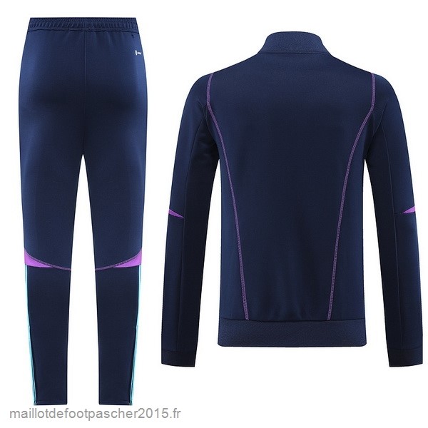 Maillot Foot Achat Ensemble Complet Ensemble longue fermeture éclair vêtements De Sport Argentine 2022 Bleu Marine
