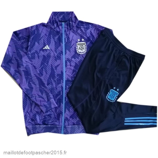 Maillot Foot Achat Ensemble Complet Ensemble longue fermeture éclair vêtements De Sport Argentine 2022 Purpura