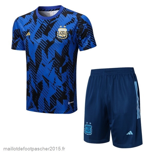 Maillot Foot Achat Entrainement Ensemble Complet Argentine 2022 Bleu Marine
