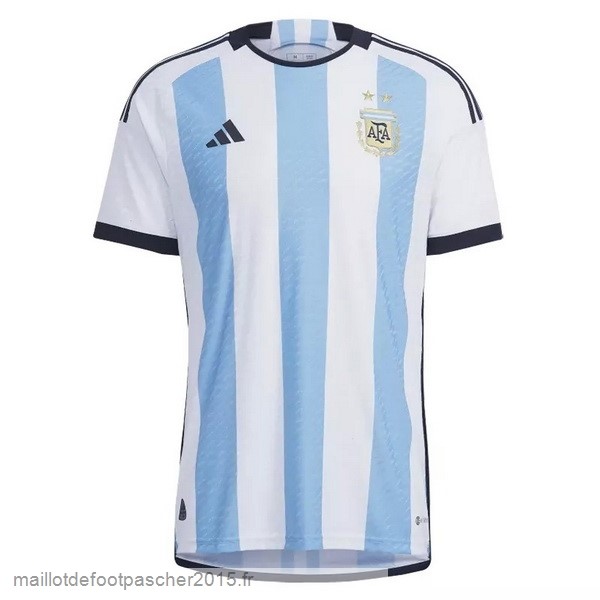 Maillot Foot Achat Thailande Domicile Joueurs Maillot Argentine 2022 Bleu Blanc