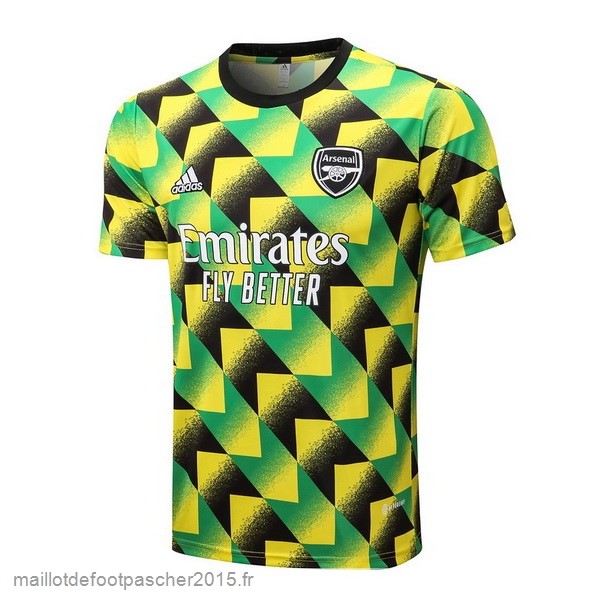 Maillot Foot Achat Entrainement Arsenal 2022 2023 Vert Jaune