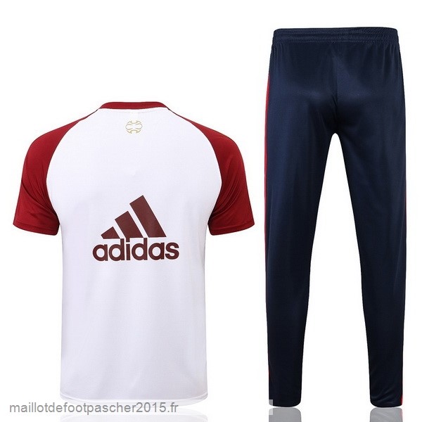 Maillot Foot Achat Entrainement Ensemble Complet Arsenal 2021 2022 Blanc Rouge Noir