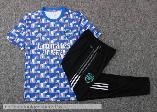 Maillot Foot Achat Entrainement Ensemble Complet Arsenal 2022 2023 Bleu Noir Vert