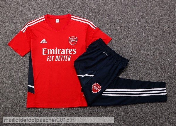 Maillot Foot Achat Entrainement Ensemble Complet Arsenal 2022 2023 Rouge Bleu Blanc