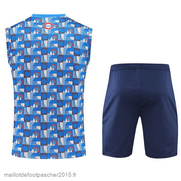 Maillot Foot Achat Entrainement Sans Manches Ensemble Complet Arsenal 2022 2023 Bleu