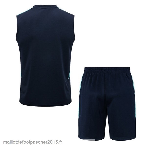 Maillot Foot Achat Entrainement Sans Manches Ensemble Complet Arsenal 2022 2023 Bleu Vert