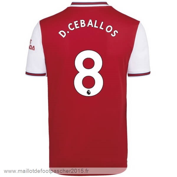 Maillot Foot Achat NO.8 D.Ceballos Domicile Maillot Arsenal 2019 2020 Rouge