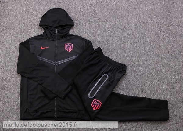 Maillot Foot Achat Sweat Shirt Capuche Atlético Madrid 2022 2023 Noir