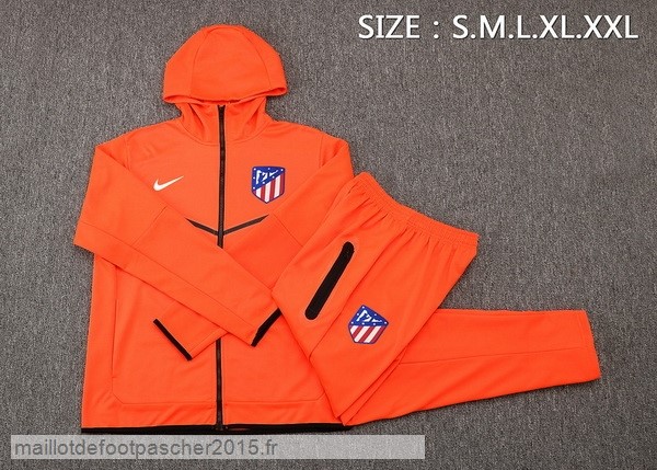 Maillot Foot Achat Sweat Shirt Capuche Atlético Madrid 2022 2023 Orange
