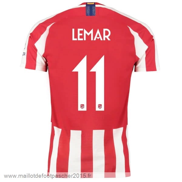 Maillot Foot Achat NO.11 Lemar Domicile Maillot Atlético Madrid 2019 2020 Rouge