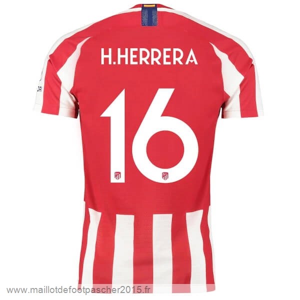 Maillot Foot Achat NO.16 H. Herrera Domicile Maillot Atlético Madrid 2019 2020 Rouge