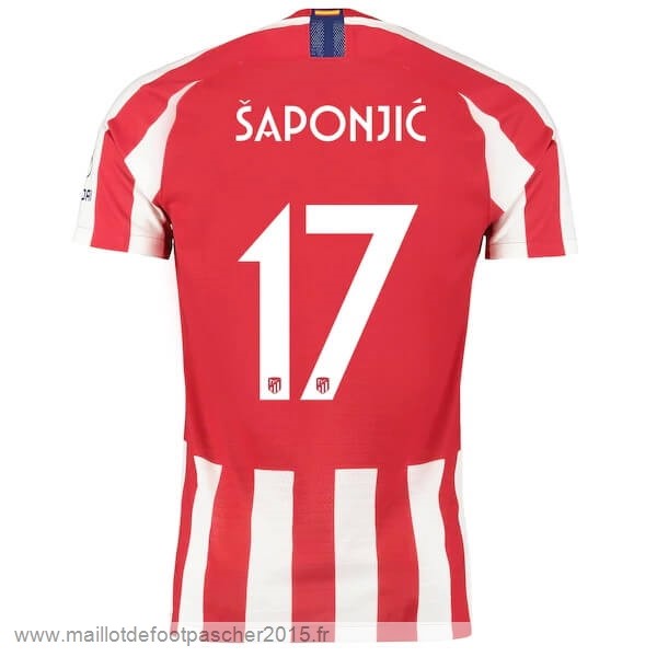 Maillot Foot Achat NO.17 Saponjic Domicile Maillot Atlético Madrid 2019 2020 Rouge