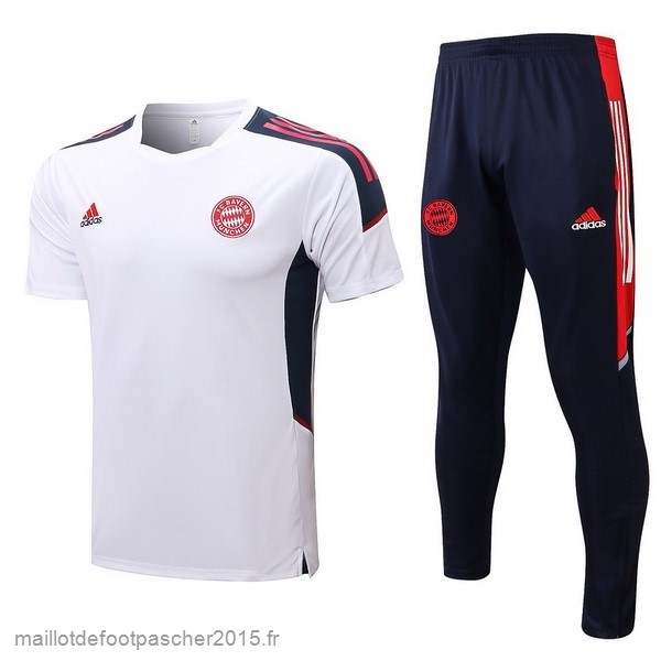 Maillot Foot Achat Entrainement Ensemble Complet Bayern Munich 2022 2023 Blanc Rouge Noir
