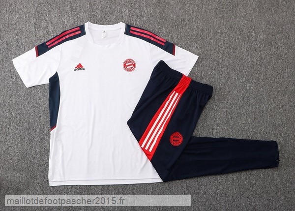Maillot Foot Achat Entrainement Ensemble Complet Bayern Munich 2022 2023 Blanc Rouge Noir