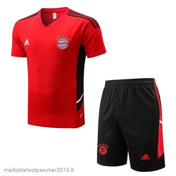 Maillot Foot Achat Entrainement Ensemble Complet Bayern Munich 2022 2023 Rouge II Noir