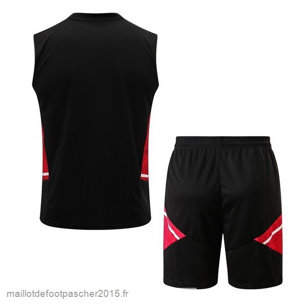 Maillot Foot Achat Entrainement Sans Manches Ensemble Complet Bayern Munich 2022 2023 Noir II Rouge