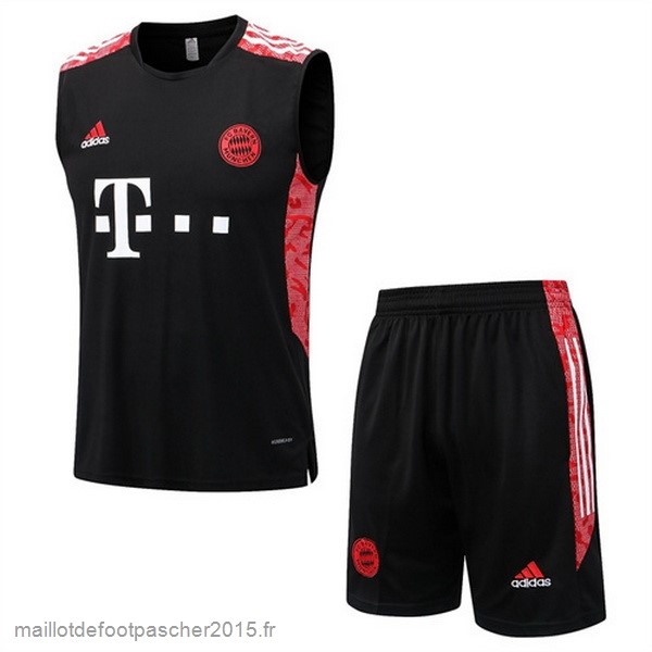 Maillot Foot Achat Entrainement Sans Manches Ensemble Complet Bayern Munich 2022 2023 Noir I Rouge