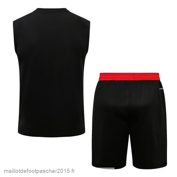 Maillot Foot Achat Entrainement Sans Manches Ensemble Complet Bayern Munich 2022 2023 Noir Rouge
