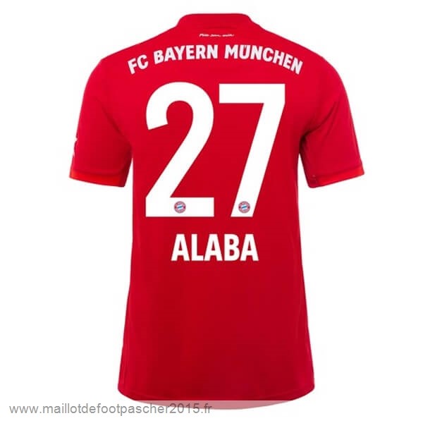 Maillot Foot Achat NO.27 Alaba Domicile Maillot Bayern Munich 2019 2020 Rouge