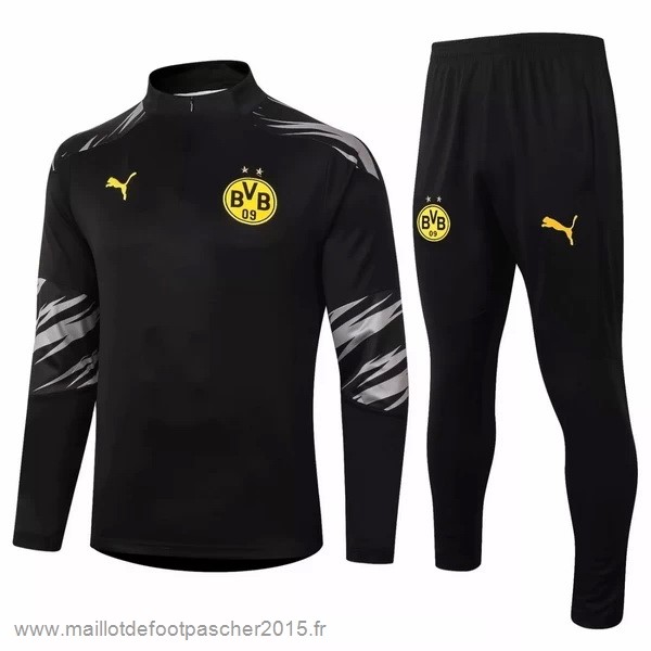Maillot Foot Achat Survêtements Borussia Dortmund 2020 2021 Noir Gris