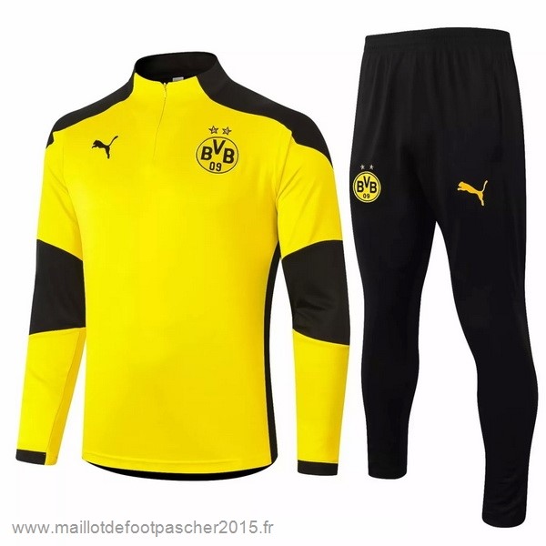 Maillot Foot Achat Survêtements Borussia Dortmund 2020 2021 Noir Jaune
