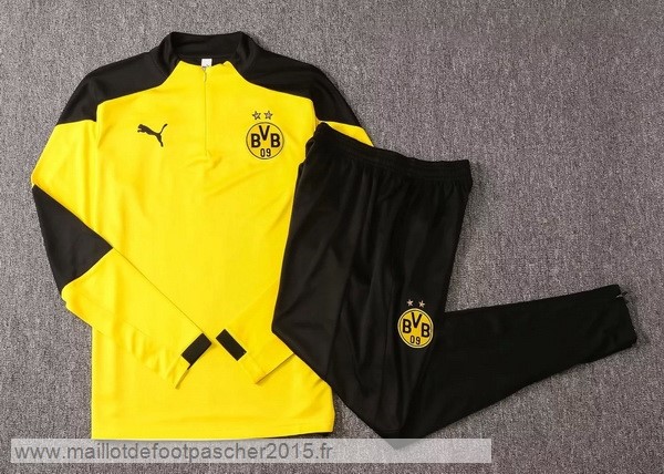 Maillot Foot Achat Survêtements Borussia Dortmund 2020 2021 Noir Jaune