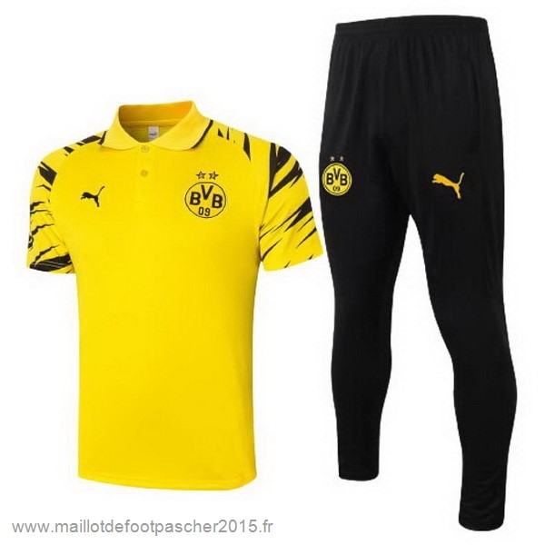 Maillot Foot Achat Ensemble Complet Polo Borussia Dortmund 2020 2021 Jaune Noir