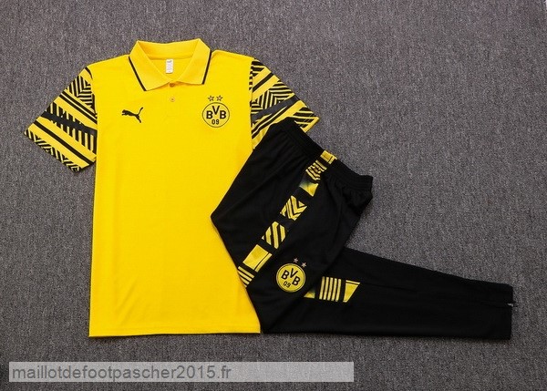 Maillot Foot Achat Ensemble Complet Polo Borussia Dortmund 2022 2023 Jaune Noir