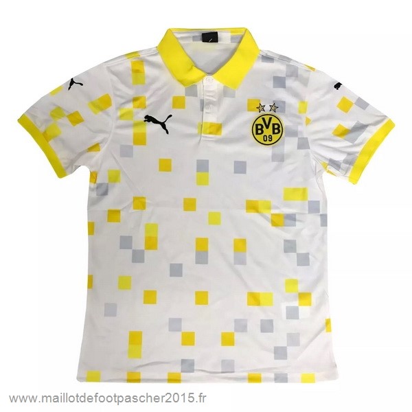 Maillot Foot Achat Polo Borussia Dortmund 2020 2021 Jaune Blanc
