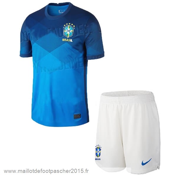 Maillot Foot Achat Exterieur Conjunto De Enfant Brésil 2020 Bleu