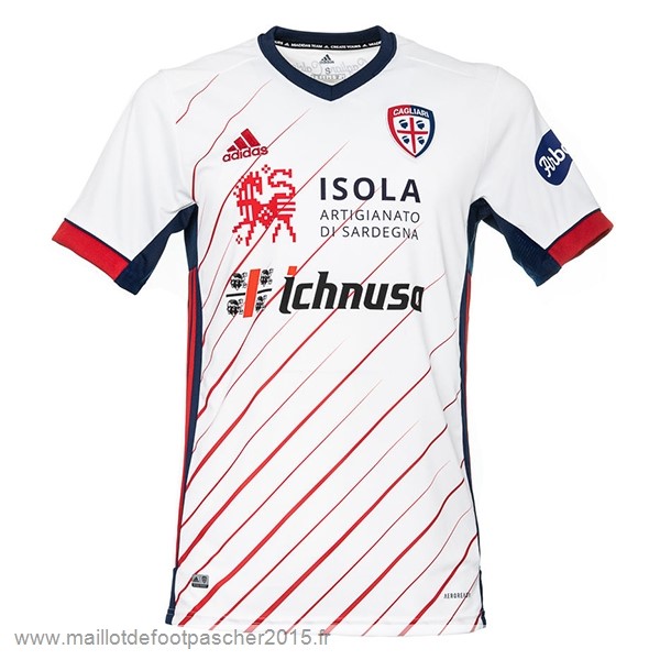 Maillot Foot Achat Exterieur Maillot Cagliari Calcio 2020 2021 Blanc