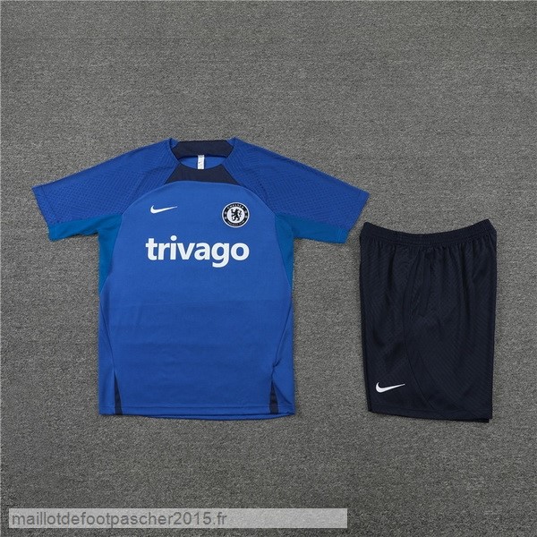 Maillot Foot Achat Entrainement Ensemble Complet Chelsea 2022 2023 Bleu II Blanc