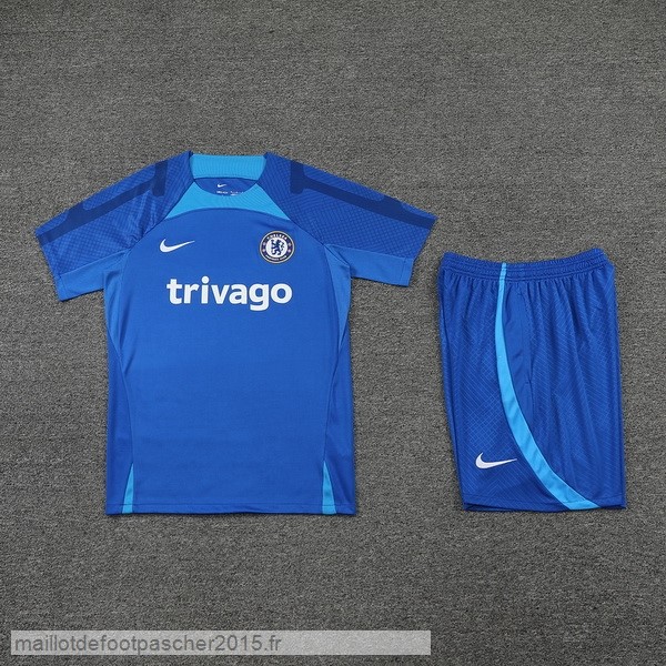 Maillot Foot Achat Entrainement Ensemble Complet Chelsea 2022 2023 Bleu I Blanc