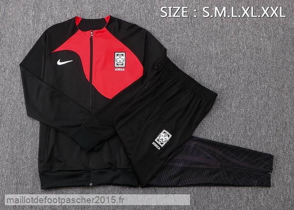 Maillot Foot Achat Survêtements Corée 2022 Noir II Rouge