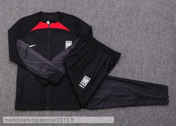 Maillot Foot Achat Survêtements Corée 2022 Noir I Rouge