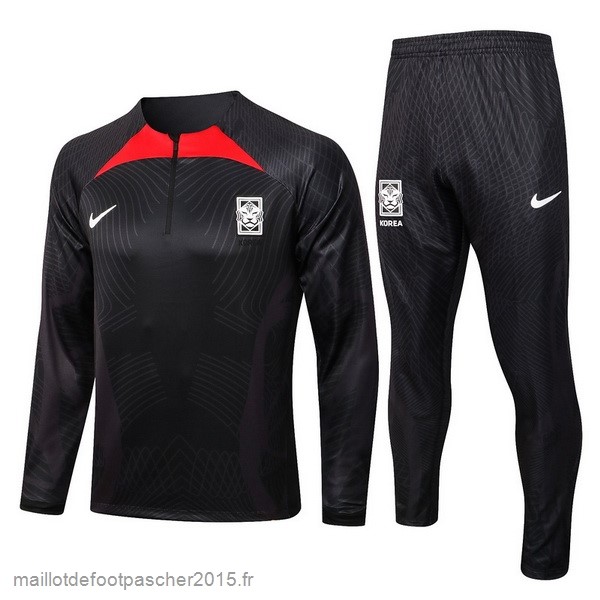Maillot Foot Achat Survêtements Corée 2022 Noir Rouge