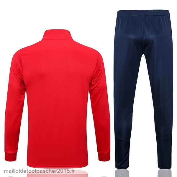 Maillot Foot Achat Ensemble Complet Ensemble longue fermeture éclair vêtements De Sport Espagne 2022 Rouge I Bleu