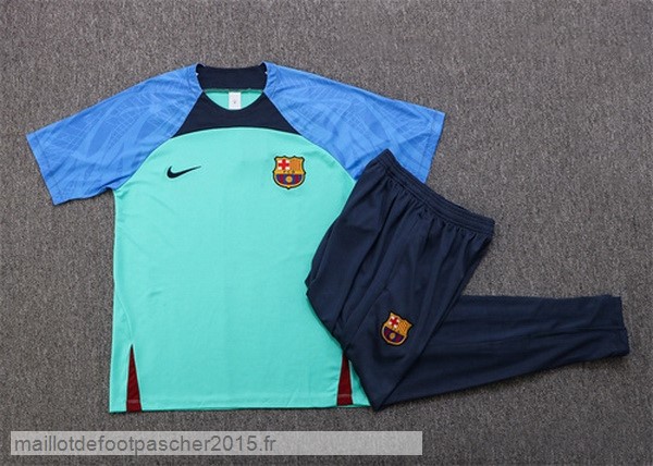 Maillot Foot Achat Entrainement Ensemble Complet Barcelona 2022 2023 Bleu I Vert