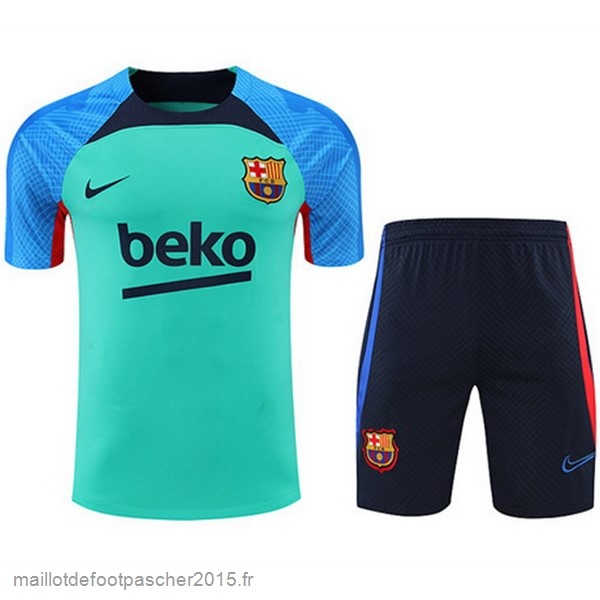 Maillot Foot Achat Entrainement Ensemble Complet Barcelona 2022 2023 Vert Bleu Rouge