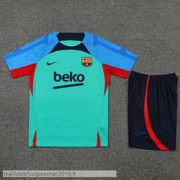 Maillot Foot Achat Entrainement Ensemble Complet Barcelona 2022 2023 Vert Bleu Rouge