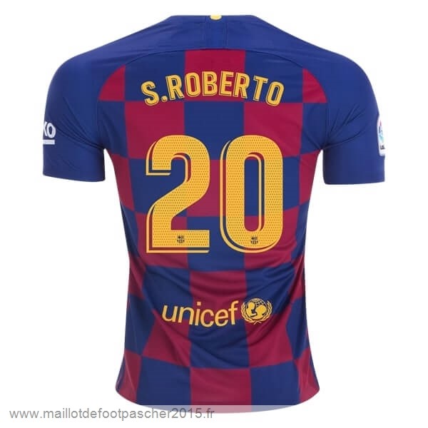 Maillot Foot Achat NO.20 S.Roberto Domicile Maillot Barcelone 2019 2020 Bleu Rouge